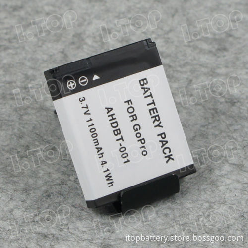 3.7V 1100mAh,High quality battery pack for Gopro AHDBT-001 replacements, Made in china